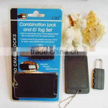 Travel Set(luggage tag+plastic combination lock)/mini suitcase set