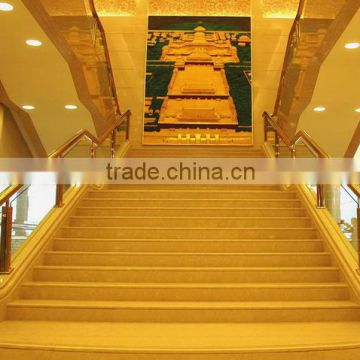 Gold supplier china design decorative brown marble staircase