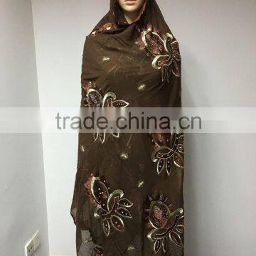 CSF0624 Fashionable Scarf Softextile Muslim Embroidery Scarf for Women photo-2