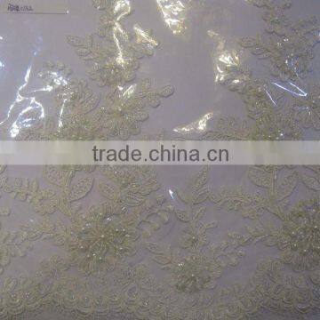 2016 new design Embroidery Lace Border Trim With Cords for guangzhou wholesale