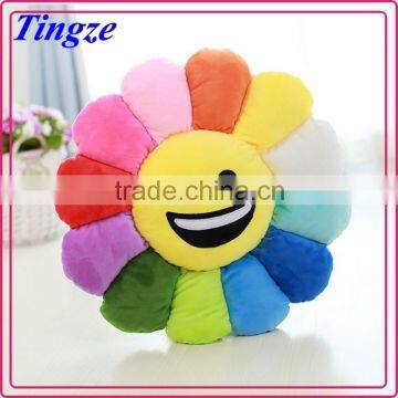 Wholesale sunflower Plush Emoji Pillows Decorative Sofa Cushion