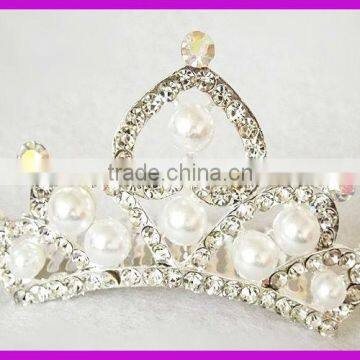 Luxurious rhinestone tiaras combs for bride manufacturers China supplier BY 1873