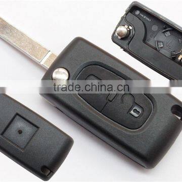 CAR KEY for 2 button replacement flip key remote fob blank case shell car ce0536 Peugeot 307 key                        
                                                Quality Choice