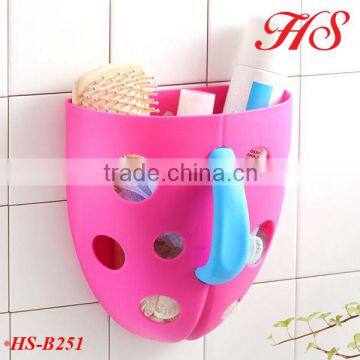 Cute plastic bathroom sundries organizer baby bath toy scoop with drainage holes