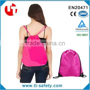 customized printing polyester drawstring bags for teens