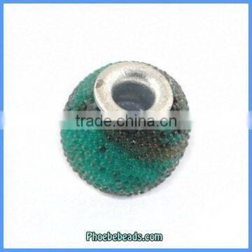 Wholesale Turquoise & Black Indonesia Round Jewelry Resin Beads PCB-M100545