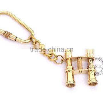 KEY CHAIN BINOCULAR - KEY RING BINOCULAR - BRASS KEYCHAIN BINOCULAR - NAUTICAL BRASS BINOCULAR KEYRING photo-2
