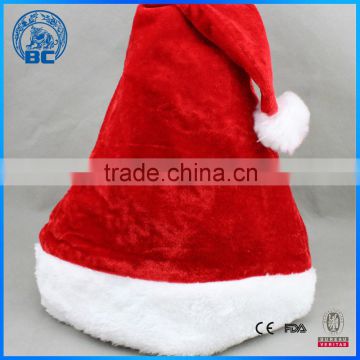 Wholesale Good Quality Plush Christmas Santa Hat Christmas Hats