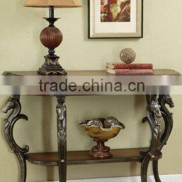 Antique wooden towel Horse console