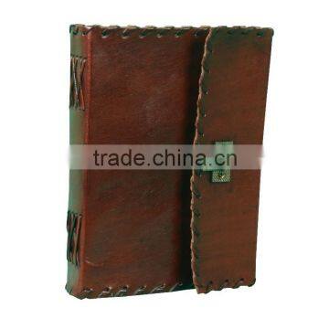 Side Stitched Journals For Professionally Use With Antique Brass Latch Lock Leather Diary