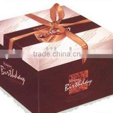 Customer decorative Cardboard paper Happy Birthday Cake Boxes