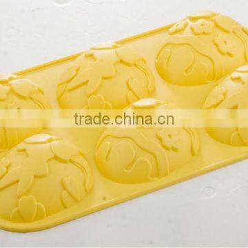 FDA/LEGB standard 2013 Target Audited Factory directly sale 6 cups Easter silicone cake mould/muffin mould/jeffy mould