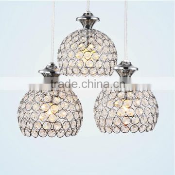 Beautiful Design Pendant Hanging LED Lights 3 Heads LED Crystal Pendant Light