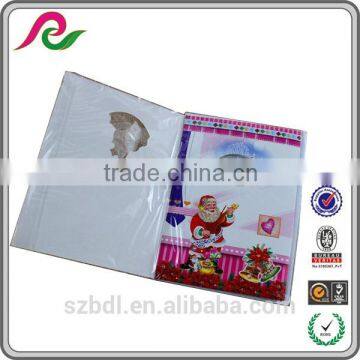 A5 size Xmas folded 3D greeting cards with sound