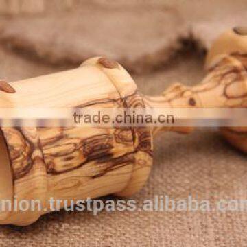 Olive Wood Carved Goblet Wineglass Hand Made photo-6