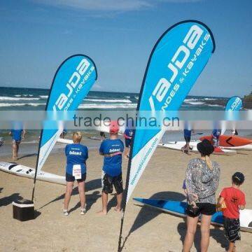 Teardrop shape beach advertising Flag