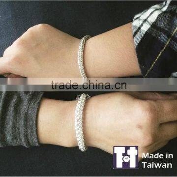 Manual Customized 925 Six Corner Sterling Silver Bracelet Jewelry photo-5