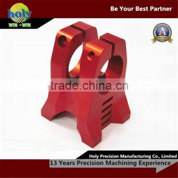 Bike Stem Cnc Aluminum Parts With Glossy Red Anodized, Nice Custom Cnc Parts With Cnc Service photo-4