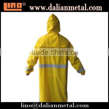 PVC Yellow Men Raincoat with High Quality