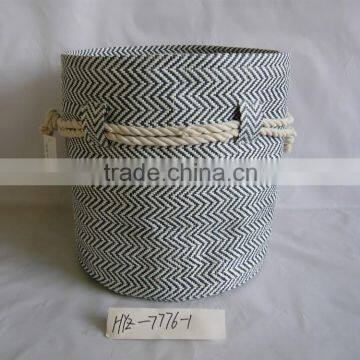 cotton thread handle fashion art paper straw bag