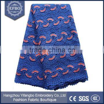 2016 Best Selling Indian Clothing Types Peach Cord Chemical Lace Fabric African Dress Wholesale Top Quality Guipure Laces photo-2