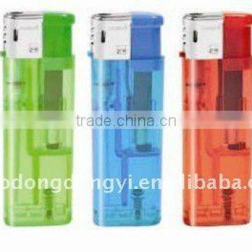 refillable electronic lighter with transparent tank