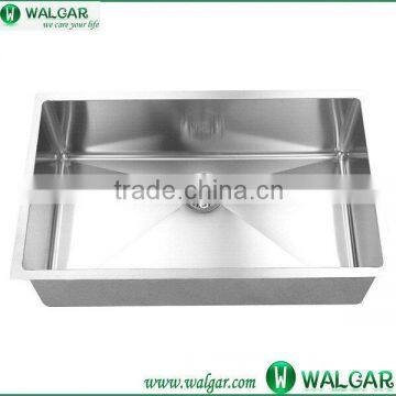 Grade AAA hand made single bowl stainless steel kitchen sink