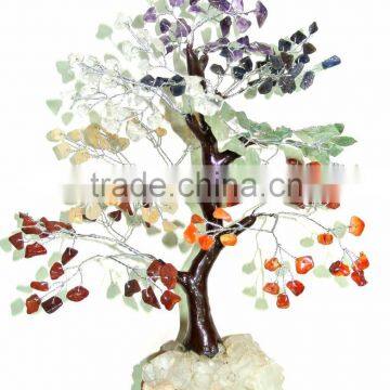 Wholesale Mineral Gem Tree : Mineral Base Chakra 210 Chips Gemstone Tree