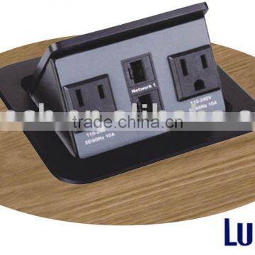 Tabletop Socket, pop up desktop outlets sockets,with Network.