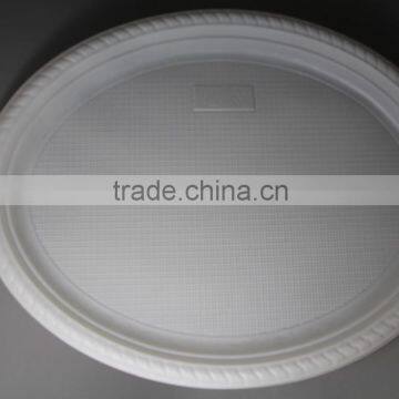 Lager High quality11*13inch oval shape PS plastic dinner plate