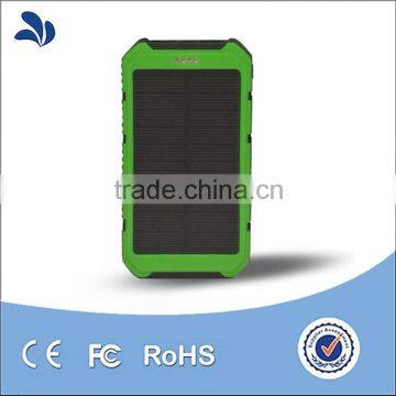 2016 Promotion Solar power bank RoHS Portable Mobile Powerbank 10000mah Multi Power Bank charger LED lights