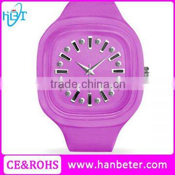 Newest style fashion jelly watch children wrist watches with japan movement from hanbeter