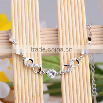 Import china morocco AAA zircon 925 charm bracelet