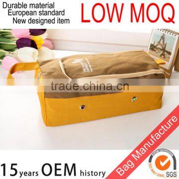 Custom Travel Shoe Storage Bag with open zipper