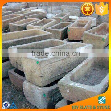 2015 top selling garden trough planters/rectangle stone flower pots/planter troughs