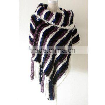 Real Mink Fur Woman Fashion Shawl/Poncho KZ14081