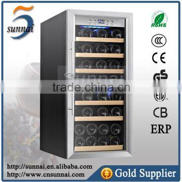 24 Bottles Compressor Power Source Dual-Zone Temperature Zone Wine Refrigerator