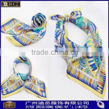 Custom latest fashion ladies square scarves 100% silk women scarf