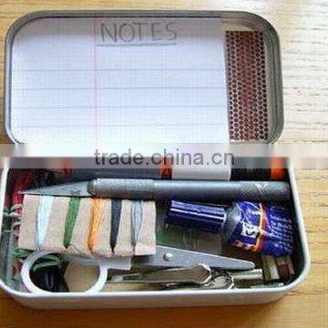 Luxury and handy emergency survival set with tin box