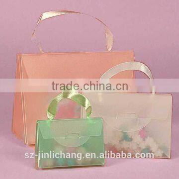 Ribbon Handle Plastic Mini Purses Style Box photo-2