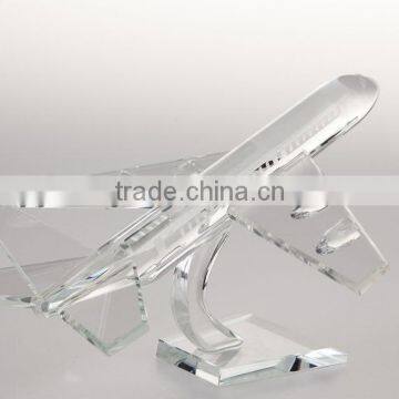 clear crystal plane model For office decoration