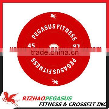 2016 New Red Rubber Bumper Plate 45LBs with Pegasus logo