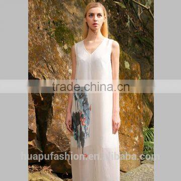 HP690082 Dongguan Humen Wholesale Sublimation Printed Maxi Dress