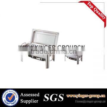 Stainless Steel Roll Top Square Chafing Dish