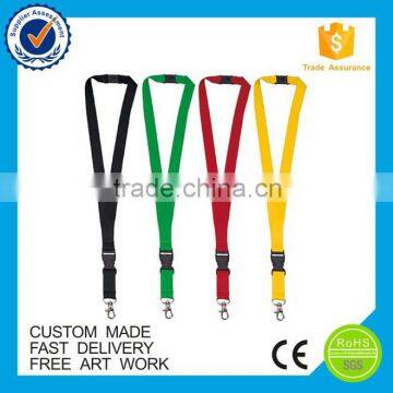 Promotional gifts blank design polyester custom colorful lanyard