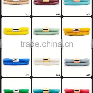 Fashion Jewelry 2016 Double Wrap Leather Bracelets Blanks photo-5