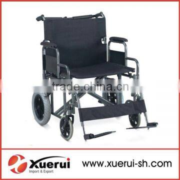 medical chromed steel manual wheelchair