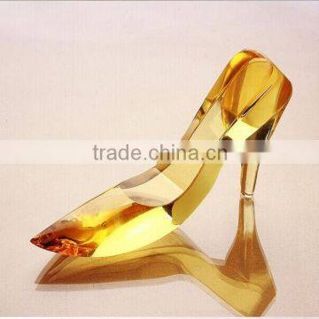 Beautiful Crystal Carving Shoe for Crystal Carved Wedding Decoration Gift photo-3
