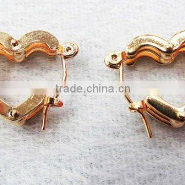 Fashion golden heart earring,Charm earring 2013,Ladies jewelry new design