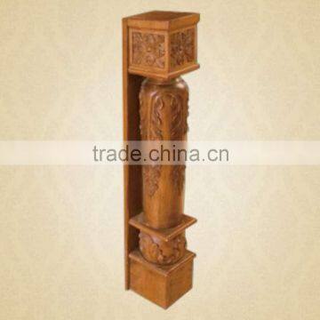 Light Brown China Style Stair Post